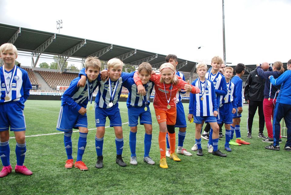 HJK Cup youth football tournament, HJK 07, U12 winners. Photo: Mitja Toivonen / Laajasalon Opisto
